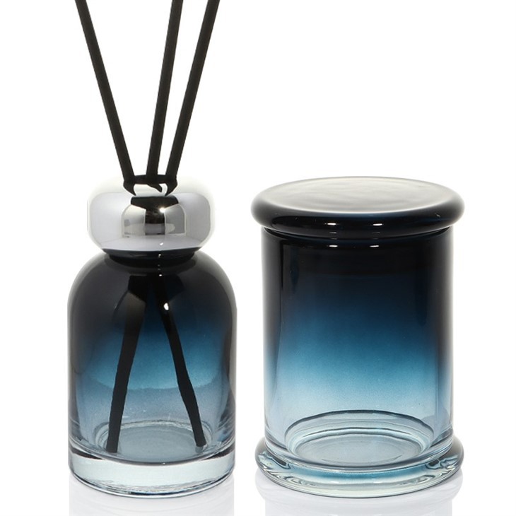 empty diffuser bottle and candle jar